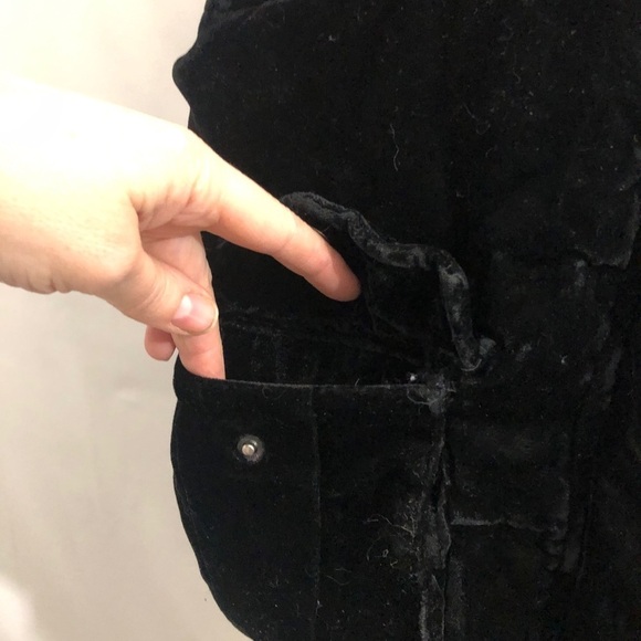 Womens Black Velvet Vest with Hood. - Picture 3 of 8